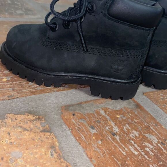 Timberland suede leather high top combat boots black toddler - Picture 2 of 9